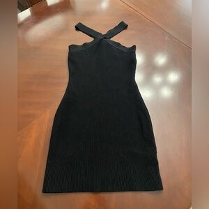 Love Tree Black Cross-Back Mini Dress
